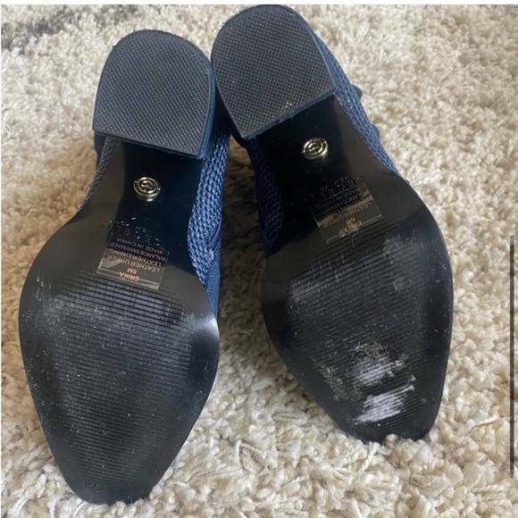 Cecelia New York suede ankle boots, navy, size 6 - Picture 5 of 6